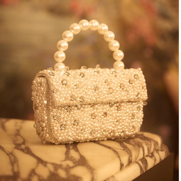 Anthropologie Handbags - 🎉HOST PICK!🎉 NWT Fiona beaded pearl strap bag